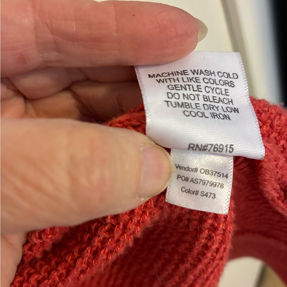 Appleseed's Vibrant Rusty Red Long Cardigan Sweater - Picture 3 of 8